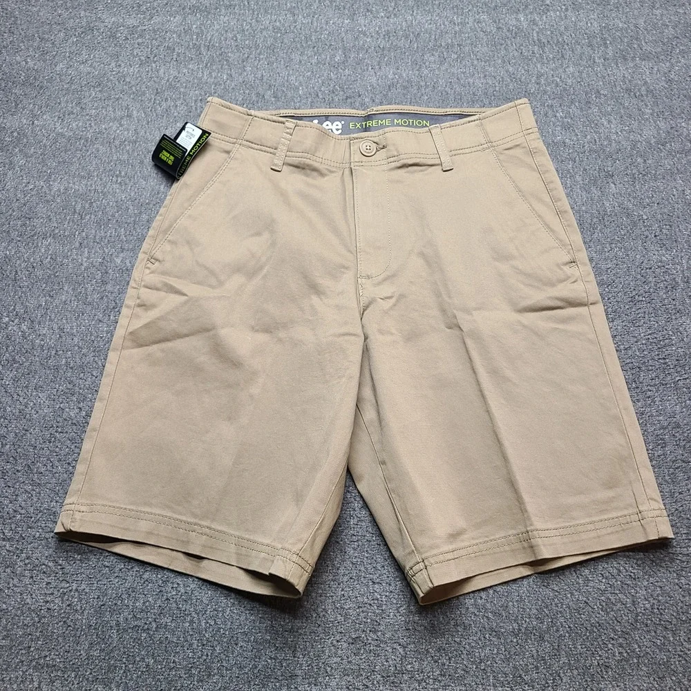 Lee‎ Extreme Motion Shorts Mens 29 Khaki New Straight Fit Stretch 104183560